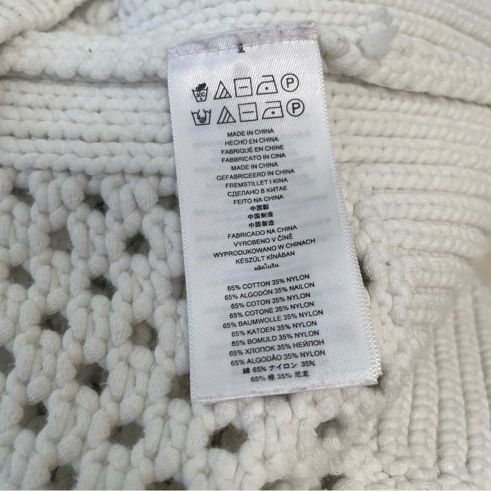 Micheal Micheal Kors White Mesh-Like Sweater, Size Small - Picture 9 of 16